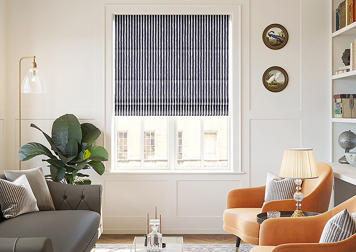 Vintage Stripe, Drama - Motorised Roman Blind - Image 3